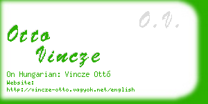 otto vincze business card