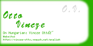 otto vincze business card